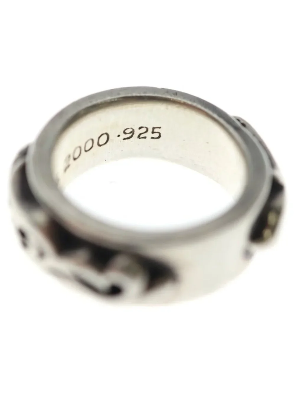 Chrome Hearts Dbl Narrow Vine Band Double Ring Silver